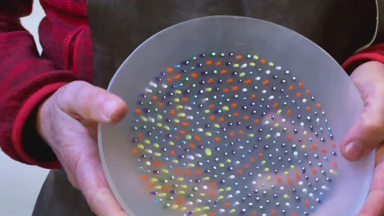 Murano glass bowl Exclusive original decorative object. Refined unique piece. OOAK Cesare Sent.